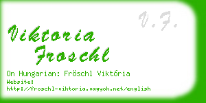 viktoria froschl business card